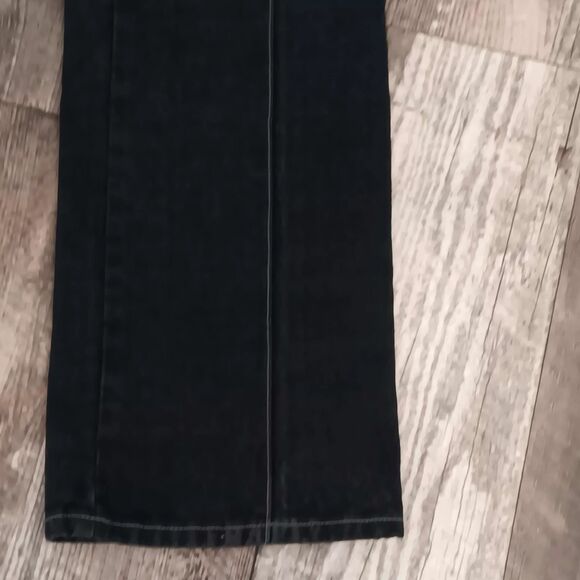Retro Y2K Black High Rise Jean Women Sz 8 Rocky  Western Bill Blass Vintage Boho - Picture 6 of 8